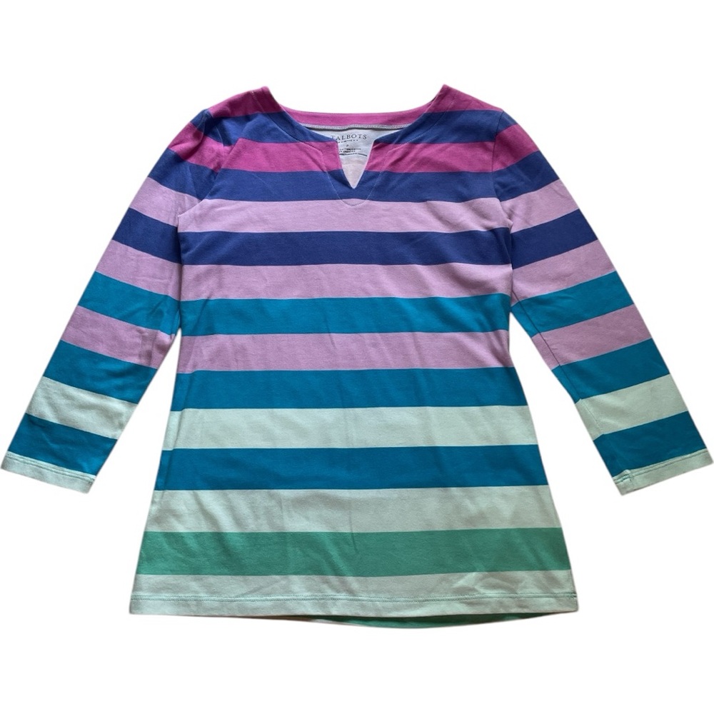 3/$18 Talbots Striped V-Neck Top